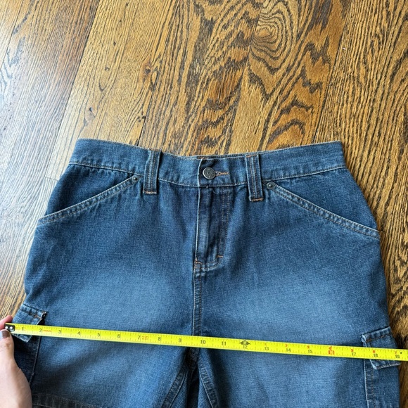 SO y2k Blue Cargo Shorts 100% Cotton Relaxed Fit Size Women’s 3 - Picture 6 of 9